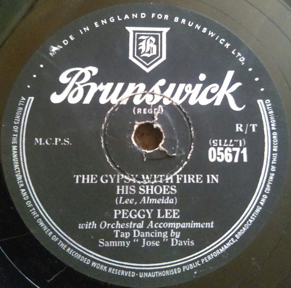 Peggy Lee : Mr. Wonderful / The Gypsy With Fire In His Shoes (Shellac, 10")