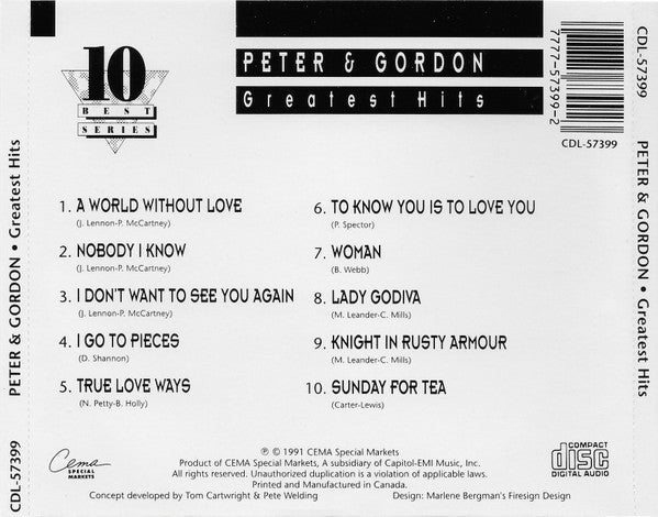 Peter & Gordon : Greatest Hits (CD, Comp)