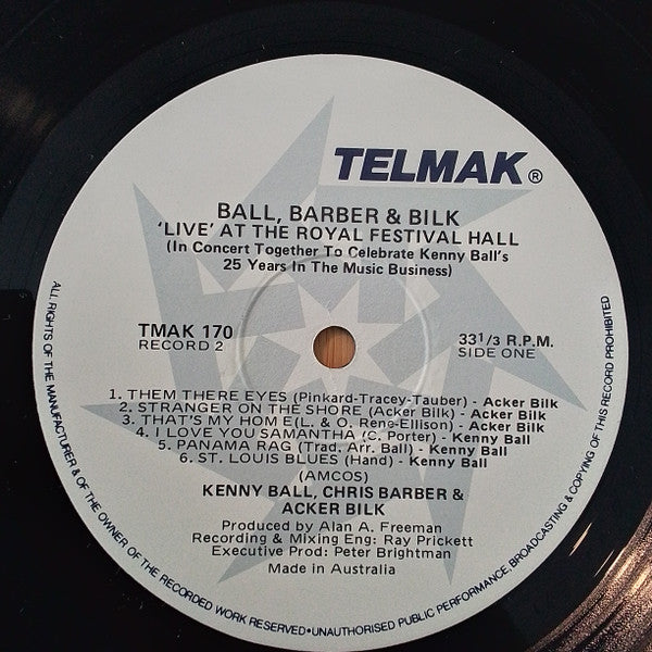 Ball*, Barber* & Bilk* : Live At The Royal Festival Hall (2xLP, Album)