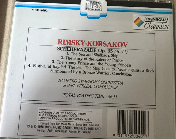 Nikolai Rimsky-Korsakov, Bamberger Symphoniker, Jonel Perlea : Scheherazade Op. 35 (CD, Album)