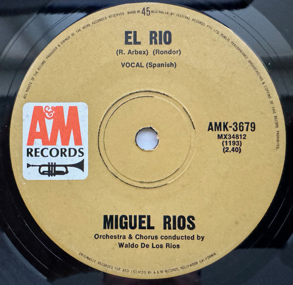 Miguel Ríos : A Song Of Joy (Himno A La Alegria) / El Rio (7", Single)