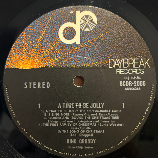 Bing Crosby : A Time To Be Jolly (LP)