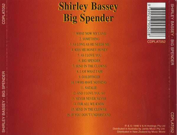 Shirley Bassey : Big Spender (CD, Comp)
