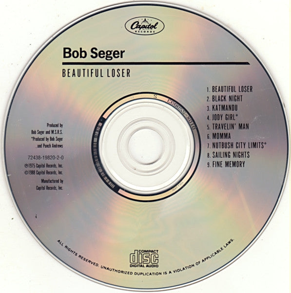 Bob Seger : Beautiful Loser (CD, Album, RE)