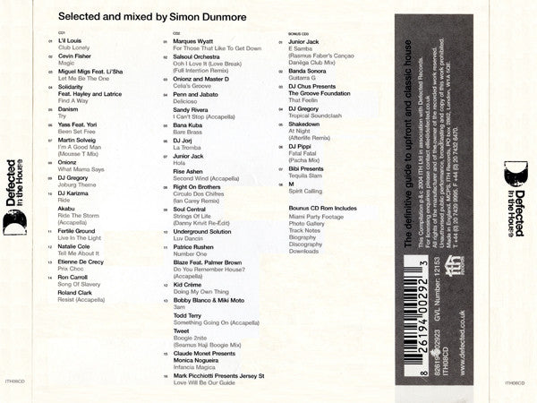 Simon Dunmore : Defected In The House - Eivissa '04 (2xCD, Mixed + CD, Comp, Enh)