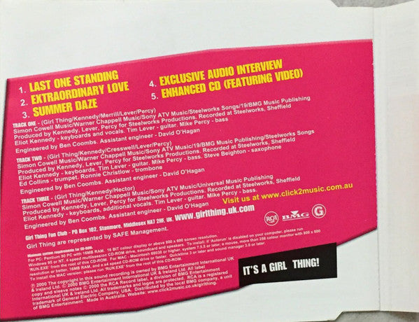 Girl Thing : Last One Standing (CD, Maxi, Enh)
