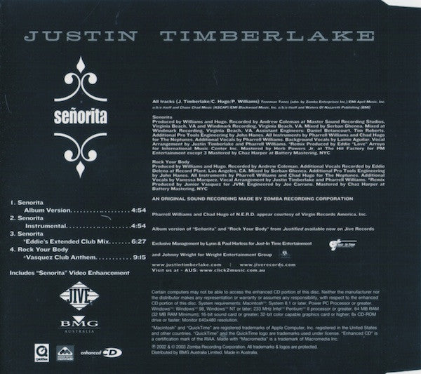Justin Timberlake : Señorita (CD, Maxi, Enh)