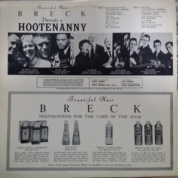 Various : Beautiful Hair Breck Presents A Hootenanny (LP, Comp)