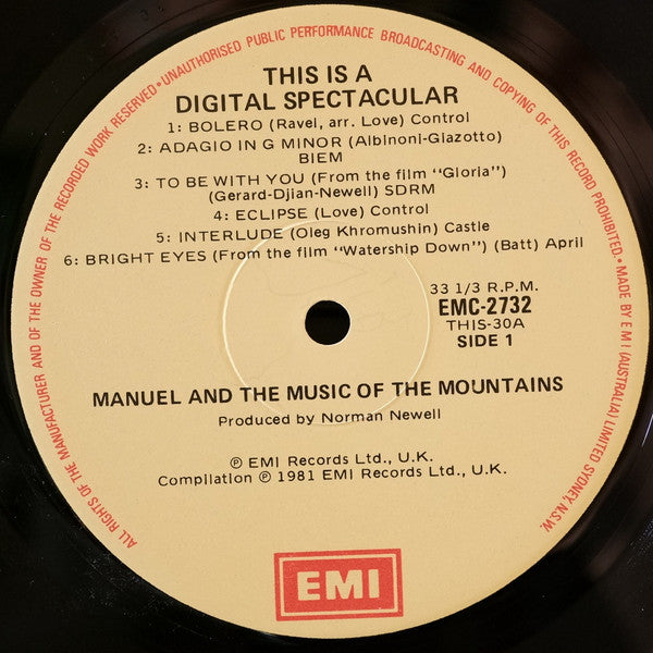 Franck Pourcel, Manuel And His Music Of The Mountains : This Is A Digital Spectacular (LP, Album)
