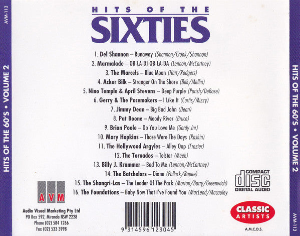 Various : Hits Of The Sixties Volume Two (CD, Comp)