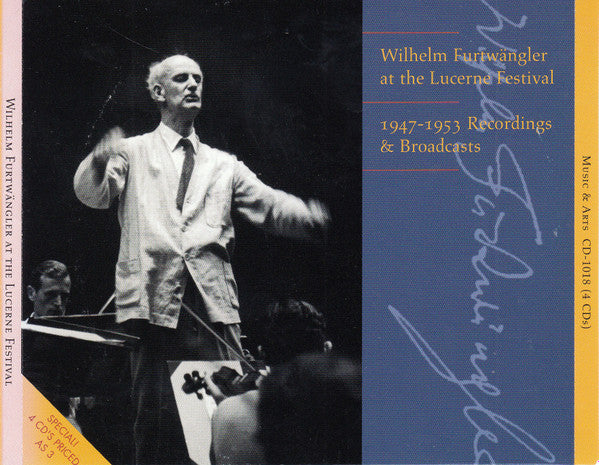 Wilhelm Furtwängler : Wilhelm Furtwängler At The Lucerne Festival, 1947-1953 Recordings & Broadcasts (4xCD, Comp)