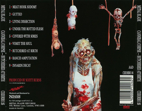 Cannibal Corpse : Butchered At Birth (CD, Album)