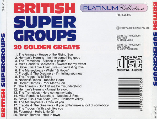 Various : British Super Groups (20 Golden Greats) (CD, Comp)