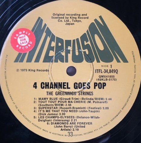 Greenwich Strings : 4 Channel Goes Pop (LP, Album)