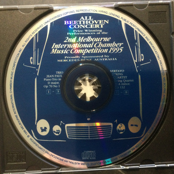 Trio Jean Paul, Vertavo Quartet : All Beethoven Concert: Prize Winning Performances at the 2nd Melbourne International Chamber Music Competition 1995 (CD, Album)