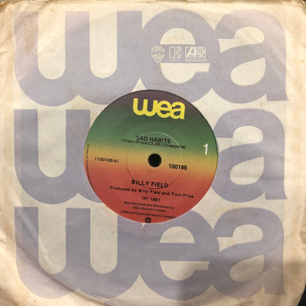 Billy Field : Bad Habits (7", Single)