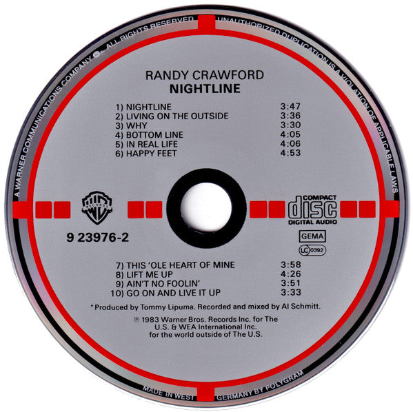 Randy Crawford : Nightline (CD, Album, Tar)