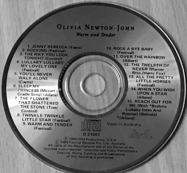 Olivia Newton-John : Warm And Tender (CD, Album)