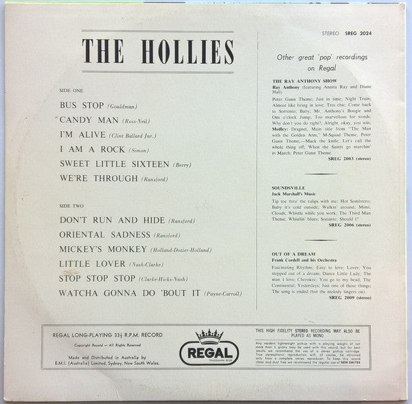 The Hollies : The Hollies (LP, Comp)