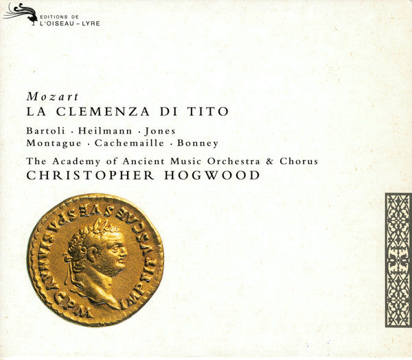 Wolfgang Amadeus Mozart – Cecilia Bartoli · Uwe Heilmann · Della Jones · Diana Montague · Gilles Cachemaille · Barbara Bonney · The Academy Of Ancient Music & The Academy Of Ancient Music Chorus · Christopher Hogwood : La Clemenza Di Tito (2xCD, Album + Box, Sli)