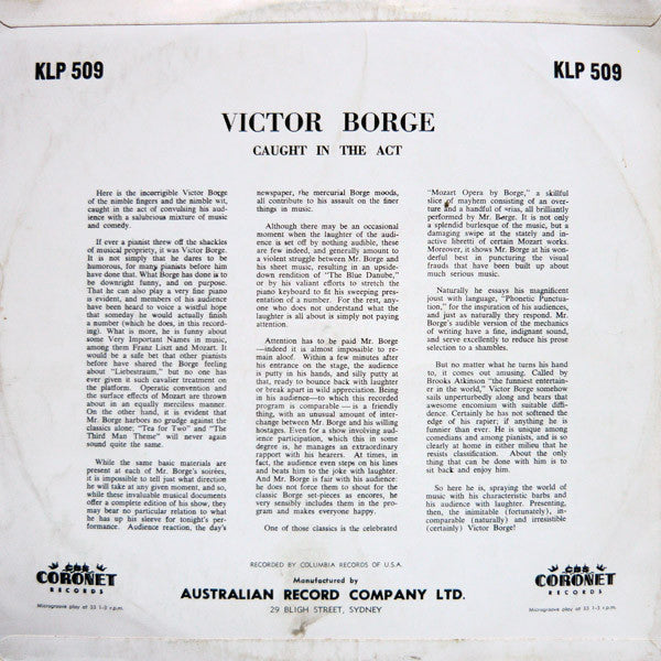Victor Borge (2) : Caught In The Act (LP, Album)