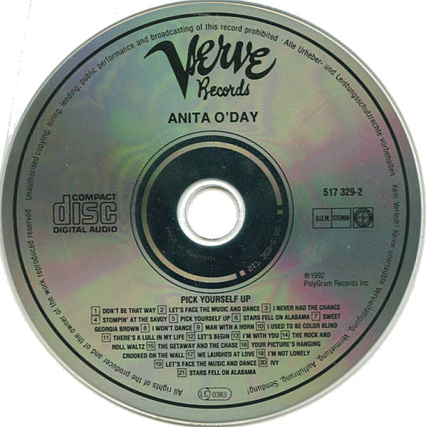 Anita O'Day : Pick Yourself Up (CD, Album, RE, RM)