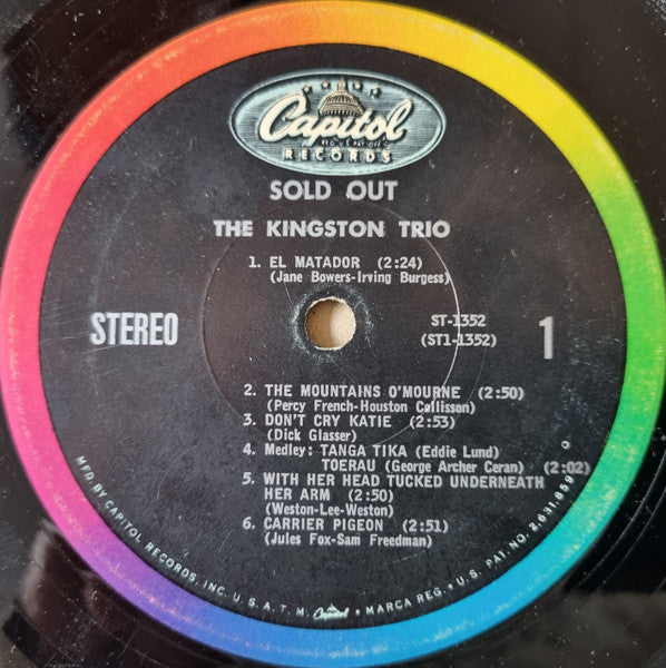 The Kingston Trio* : Sold Out (LP, Album, RE)