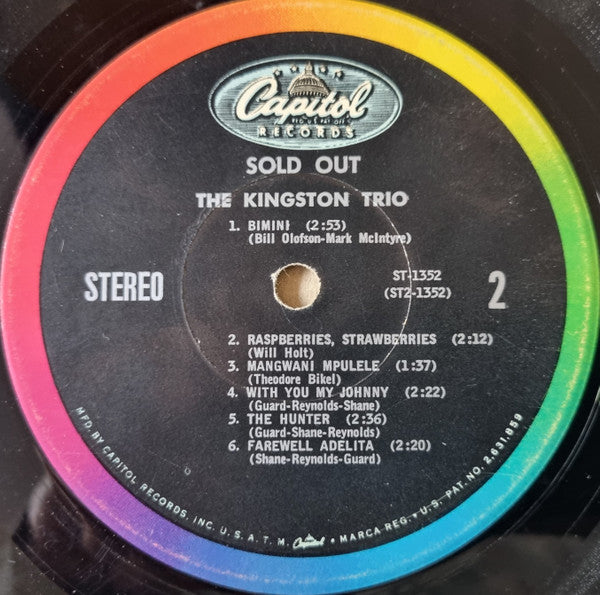 The Kingston Trio* : Sold Out (LP, Album, RE)