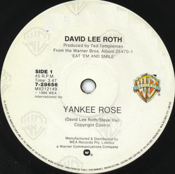 David Lee Roth : Yankee Rose (7", Single)