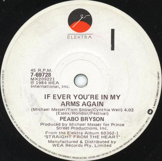 Peabo Bryson : If Ever You're In My Arms Again (7", Single)