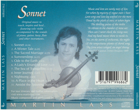 Martin Lass : Sonnet (CD, Album)