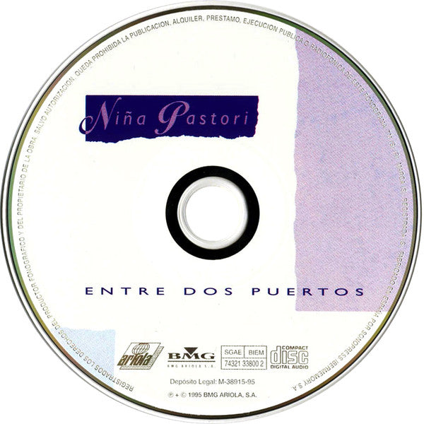 Niña Pastori : Entre Dos Puertos (CD, Album)