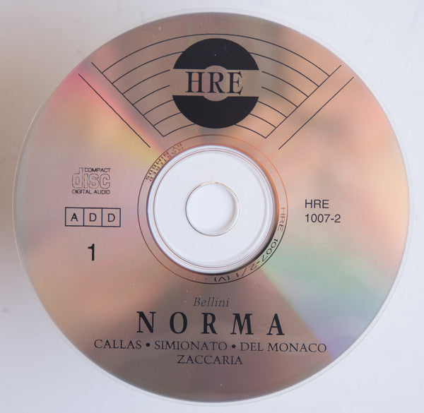 Vincenzo Bellini, Maria Callas, Giulietta Simionato, Mario del Monaco, Nicola Zaccaria, Antonino Votto : Norma (2xCD, Album, Mono, RE, RM)