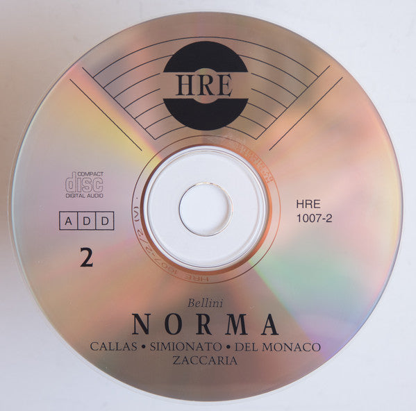 Vincenzo Bellini, Maria Callas, Giulietta Simionato, Mario del Monaco, Nicola Zaccaria, Antonino Votto : Norma (2xCD, Album, Mono, RE, RM)