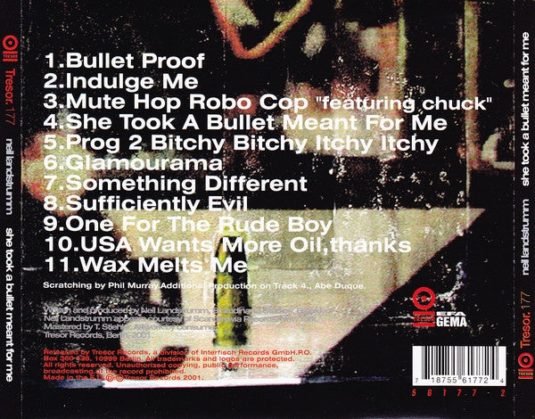 Neil Landstrumm : She Took A Bullet Meant For Me (CD, Album)