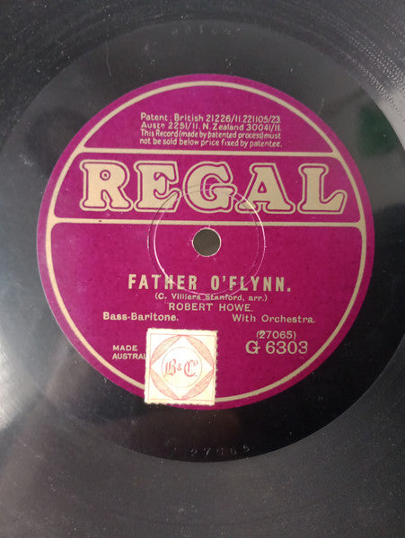 Robert Howe (3) : Father O'Flynn / Off To Philadelphia  (Shellac, 10", RE)