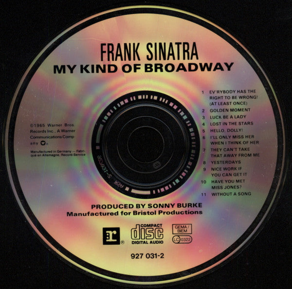 Frank Sinatra : My Kind Of Broadway (CD)