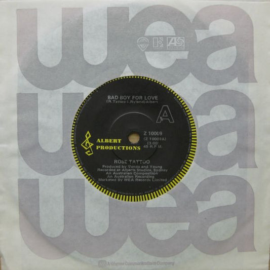 Rose Tattoo : Bad Boy For Love (7", Single)