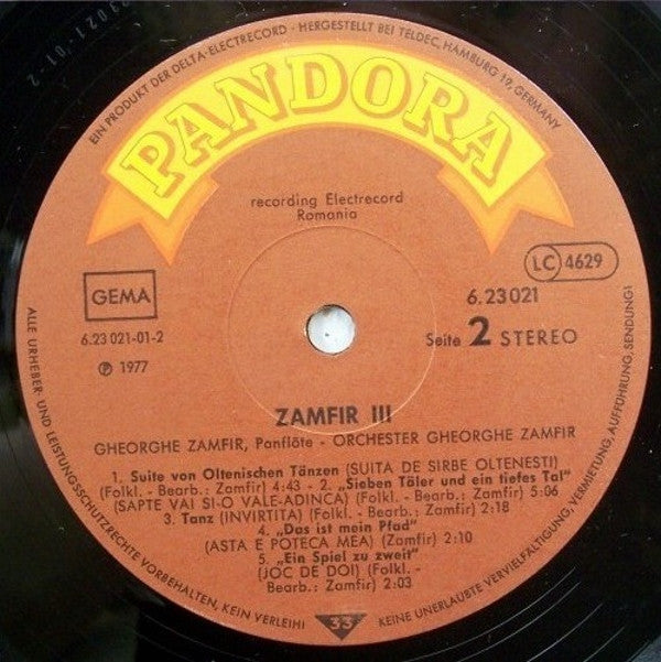 Gheorghe Zamfir : Gheorghe Zamfir 3 (LP, Album)
