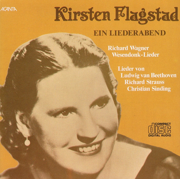 Richard Wagner / Ludwig van Beethoven / Richard Strauss / Christian Sinding - Kirsten Flagstad : Ein Liederabend (CD, Album, RE)
