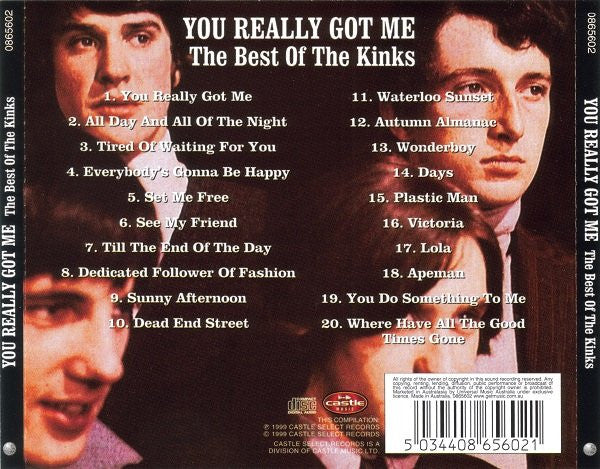 The Kinks : The Best Of The Kinks - You Really Got Me (CD, Comp, RE)
