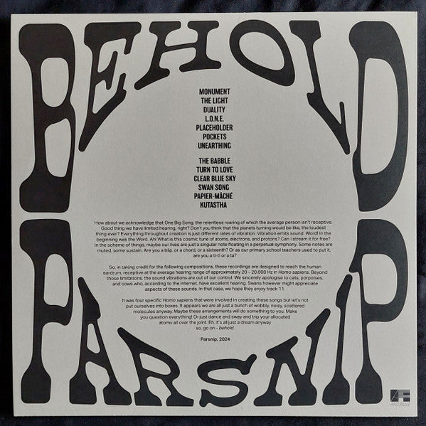 Parsnip (2) : Behold (LP, Album)