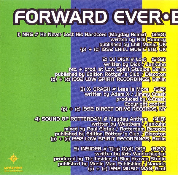 Various : Forward Ever - Backward Never - The Mayday Compilation Vol. II (CD, Comp, RE)