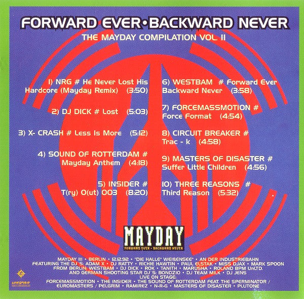 Various : Forward Ever - Backward Never - The Mayday Compilation Vol. II (CD, Comp, RE)