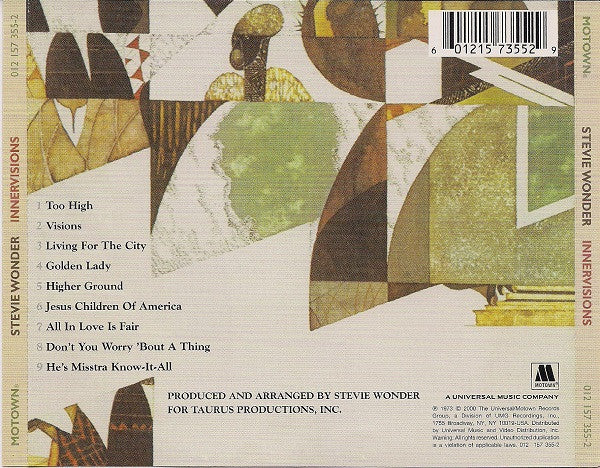 Stevie Wonder : Innervisions (CD, Album, RE, RM, Mad)