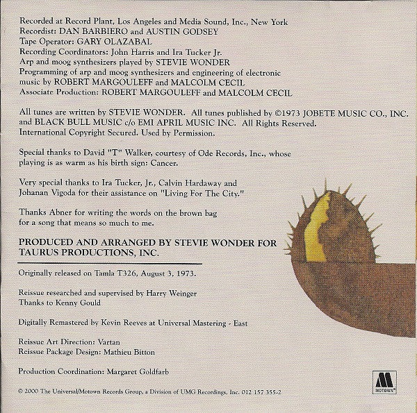 Stevie Wonder : Innervisions (CD, Album, RE, RM, Mad)