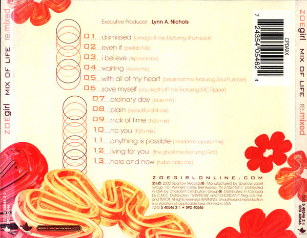 ZOEgirl : Mix Of Life (CD, Album)