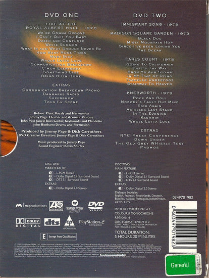 Led Zeppelin : DVD (2xDVD-V, PAL)