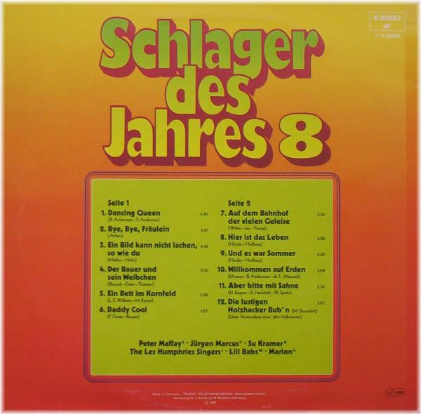 Various : Schlager Des Jahres 8 (LP, Comp)
