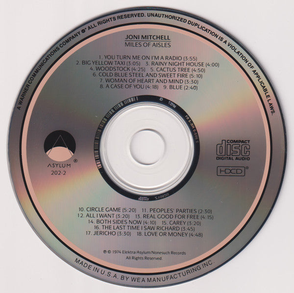 Joni Mitchell And The L.A. Express : Miles Of Aisles (HDCD, Album, RE, RM, RP)